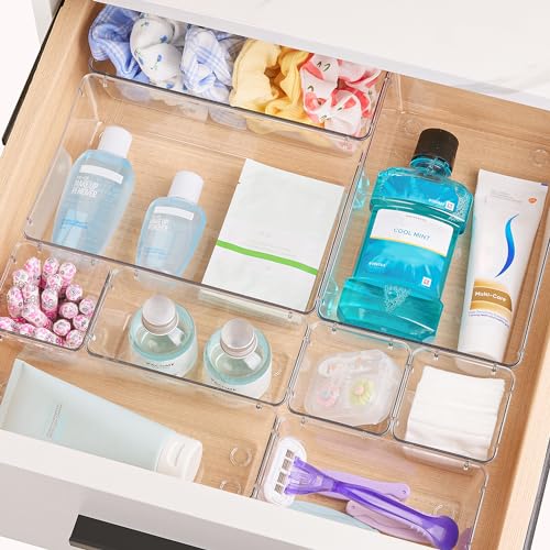 66 PCS Clear Plastic Drawer Organizer Bins H6842