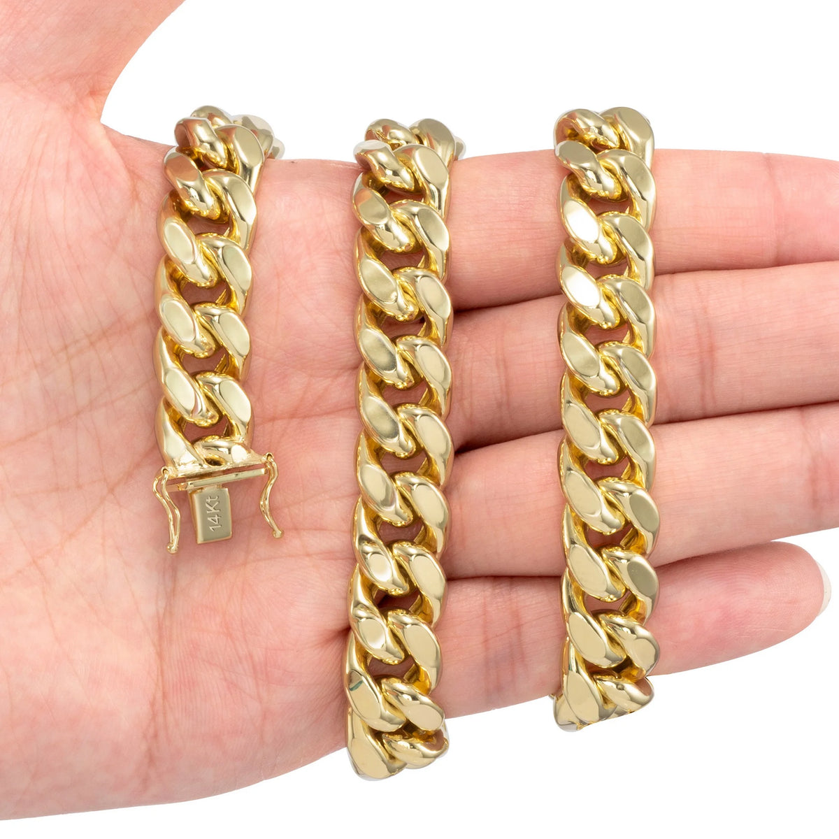 14k Yellow Gold Miami Cuban Link Chain Necklace 20" - 30" Q830809