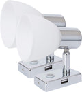 12V 2.2W Touch Switch Dimmable Warm RV Reading Light with USB Port, Pack of 2 R13800