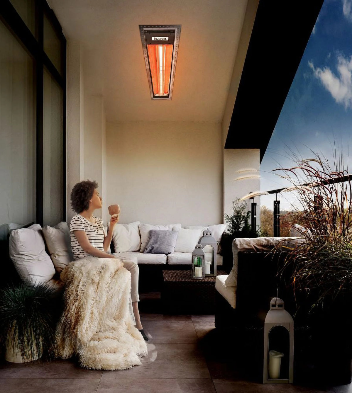 5000 Watt White Electric Infrared Heater S434