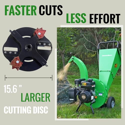 7HP 212cc Gas Powered Wood Chipper Shredder M945