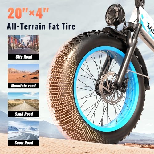 52v 20AH Full Suspension Electric Bike with 20"x 4.0 Fat Tire N277