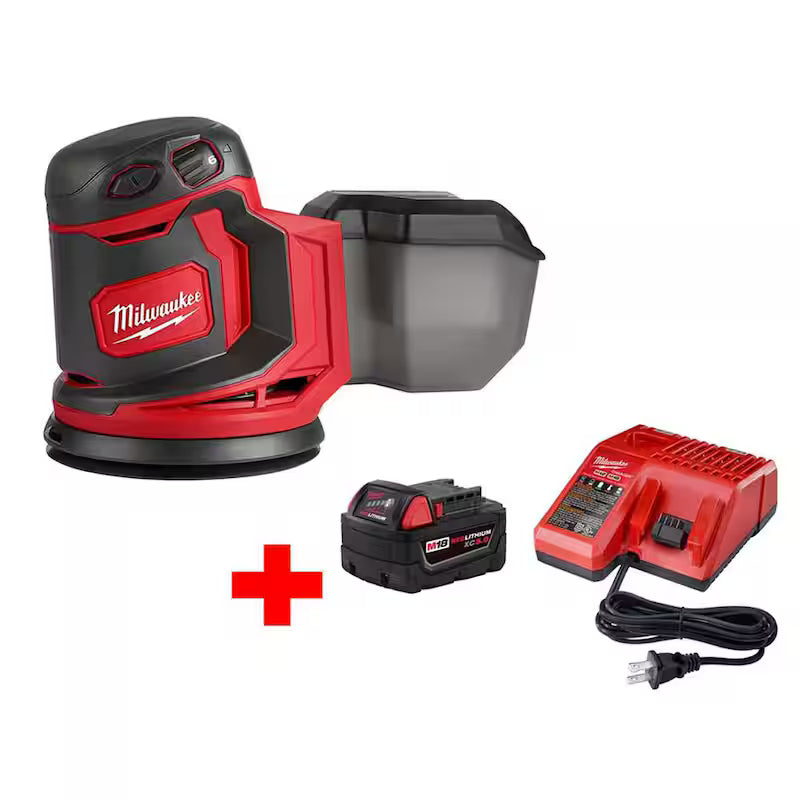 18V Cordless Random Orbit Sander with Battery and Charger O191
