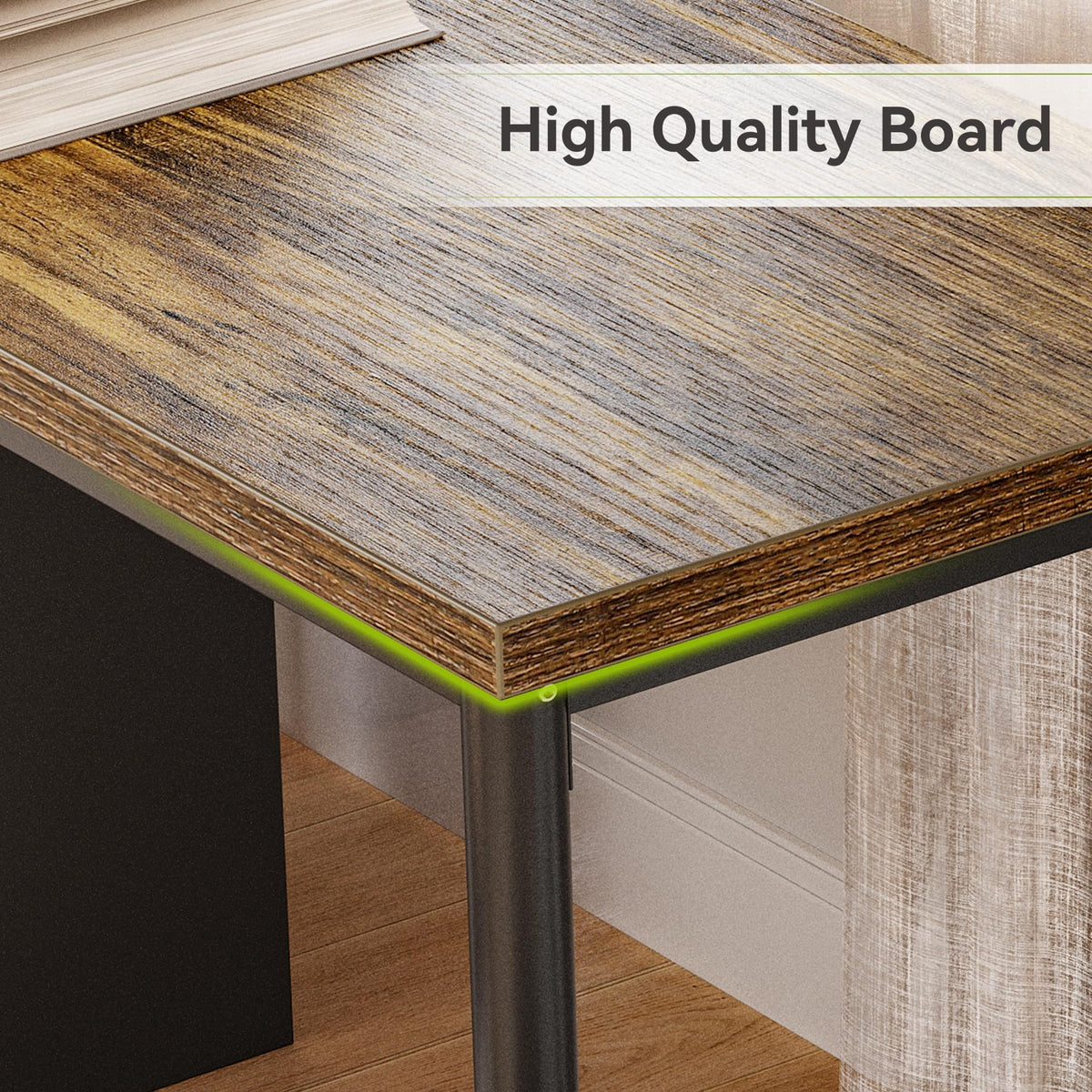47 Inch Computer Desk with 5 Drawers Metal Frame H67127