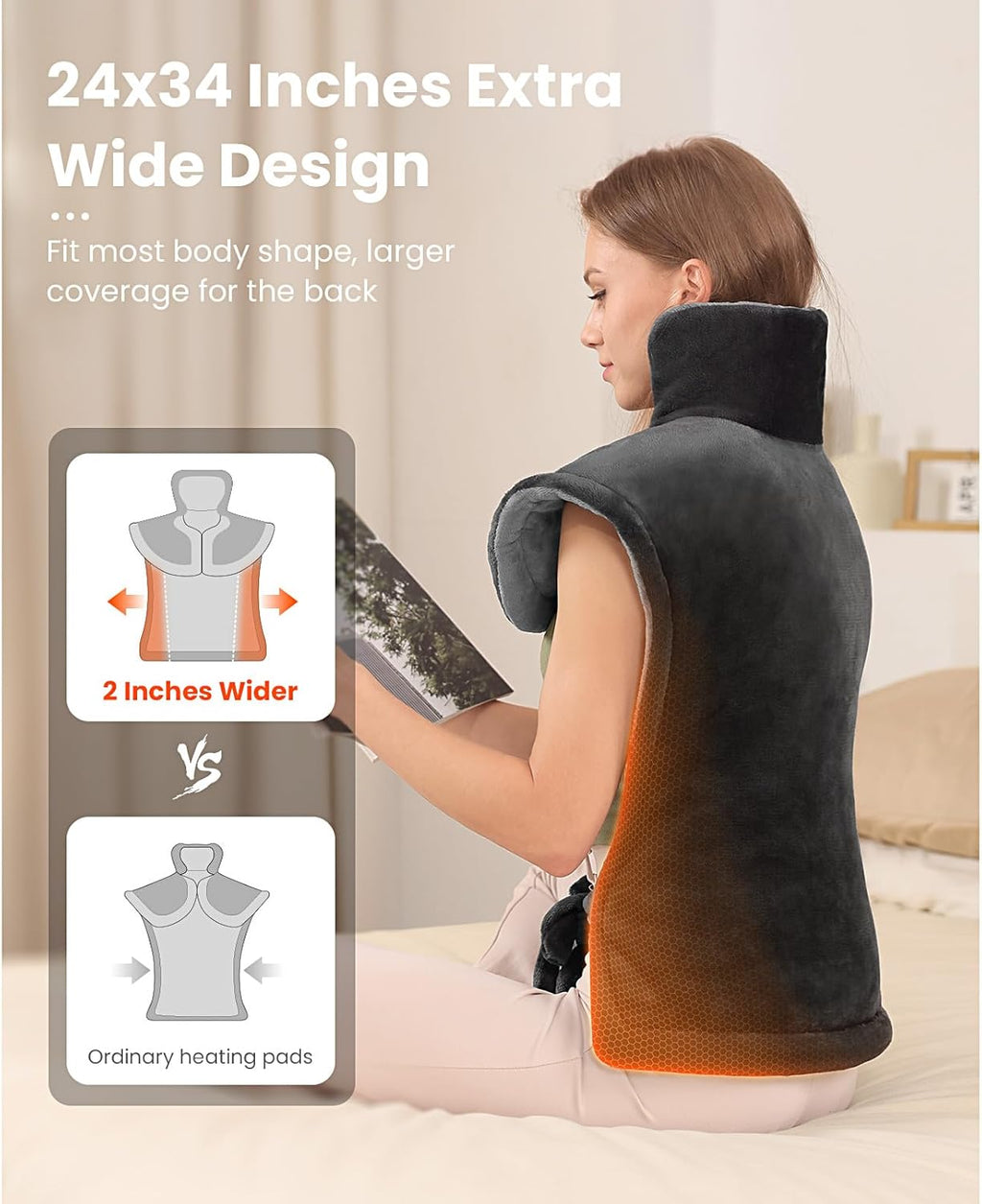 Weighted Electric Heating Pad, 24"x34" N3507