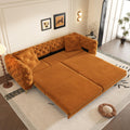 Velvet Pull Out Sofa Bed King with Ottoman M26632