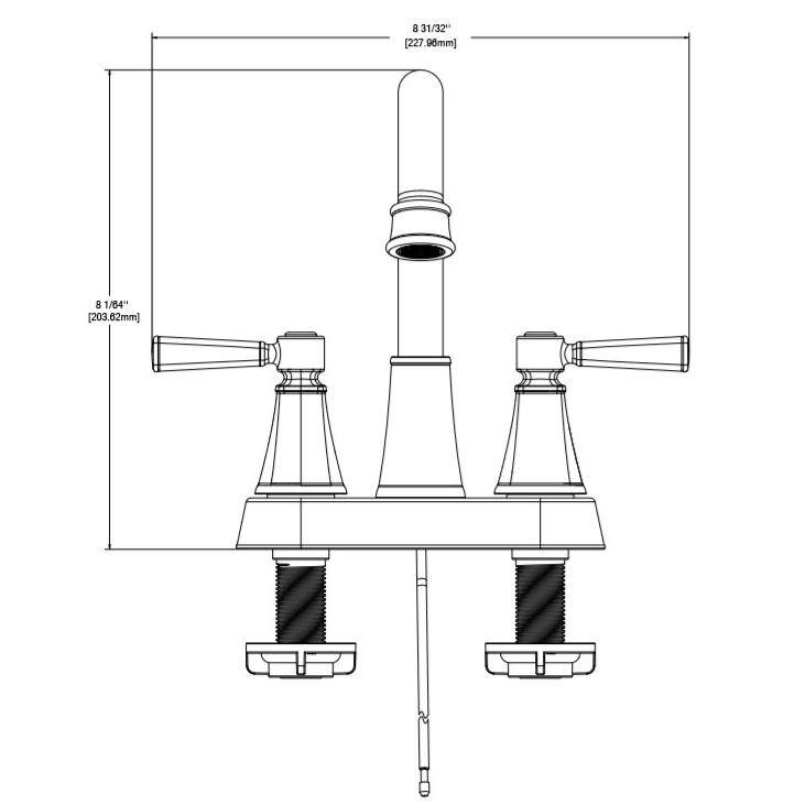 4 in. Centerset Double Handle High-Arc Bathroom Faucet in Brushed Nickel K248066