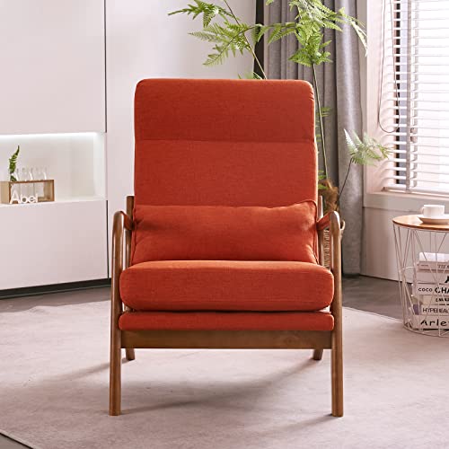 White Teddy Fleece Upholstered Accent Chair with Pillow V9240