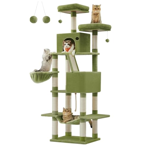 81.1-Inch Multi-Level Plush Cat Tree with Scratching Posts Z73819