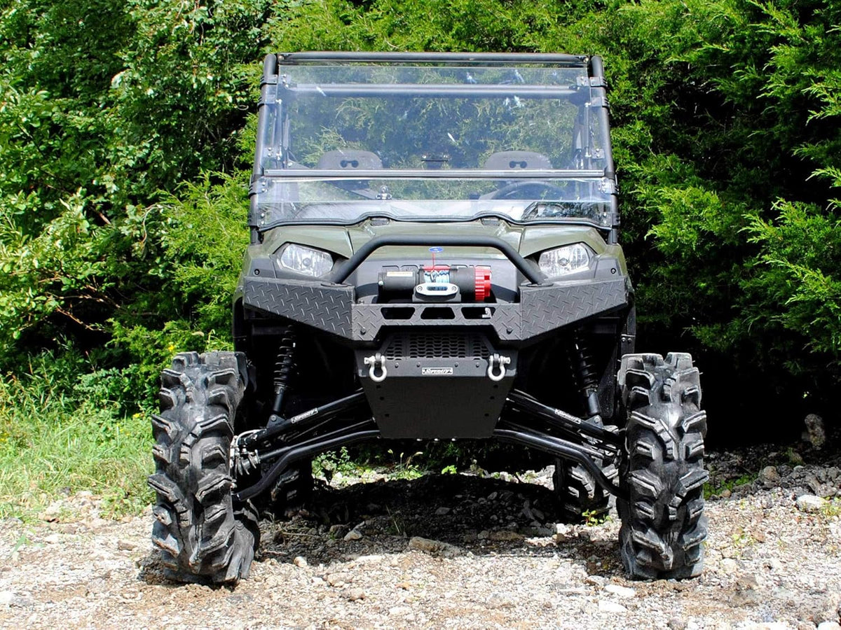 Scratch Resistant Flip Windshield for Polaris Ranger 570 Full-Size / Crew, 1/4" Thick Polycarbonate W45997