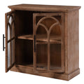 Light Pine Black Cabinet V81167