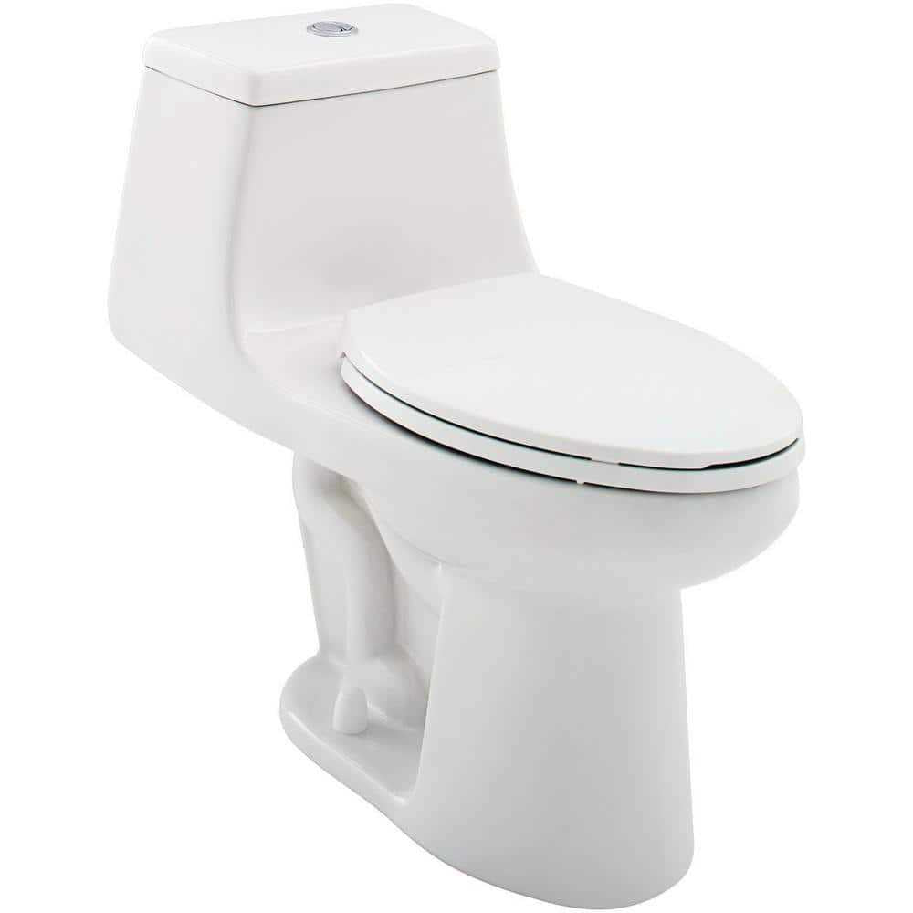White 1-piece Dual Flush Elongated Toilet A24938