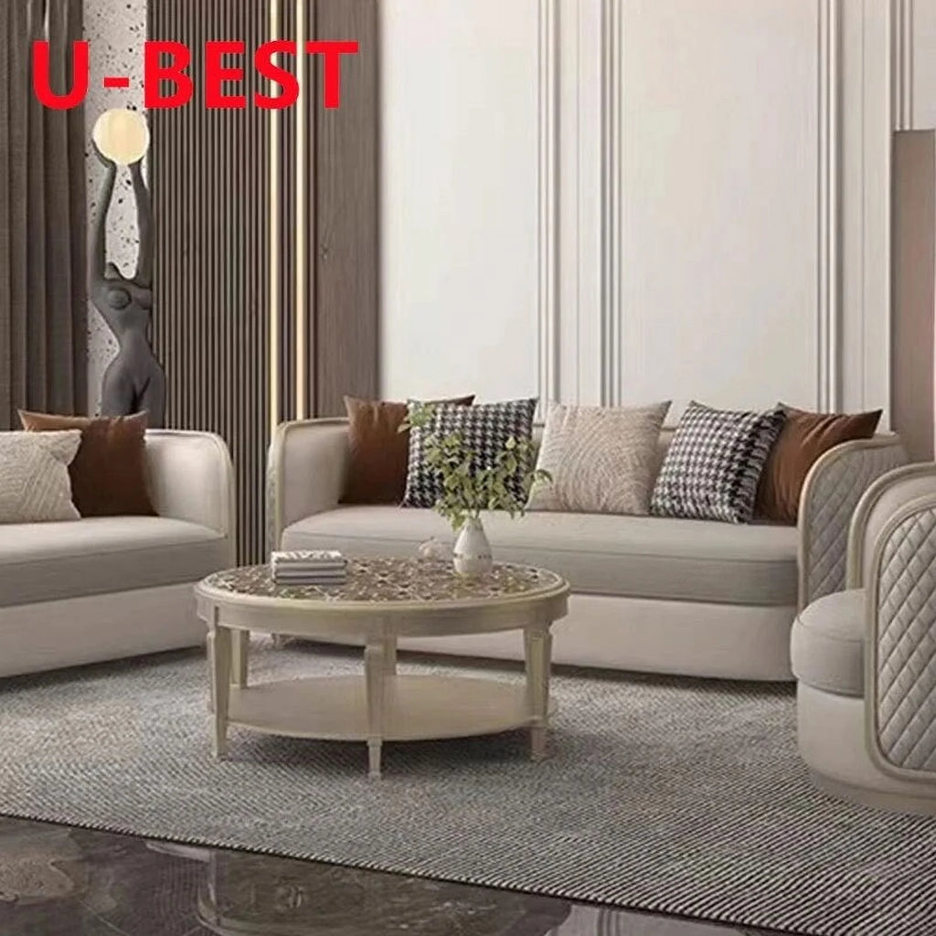 3 Seat Sofa Cum Bed Wooden Curved Couch Z31556