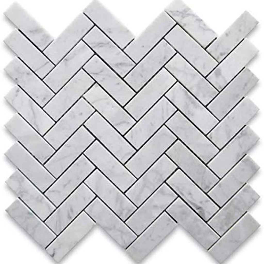 Carrara Marble Mosaic Backsplash Tile, 20pc Z13448