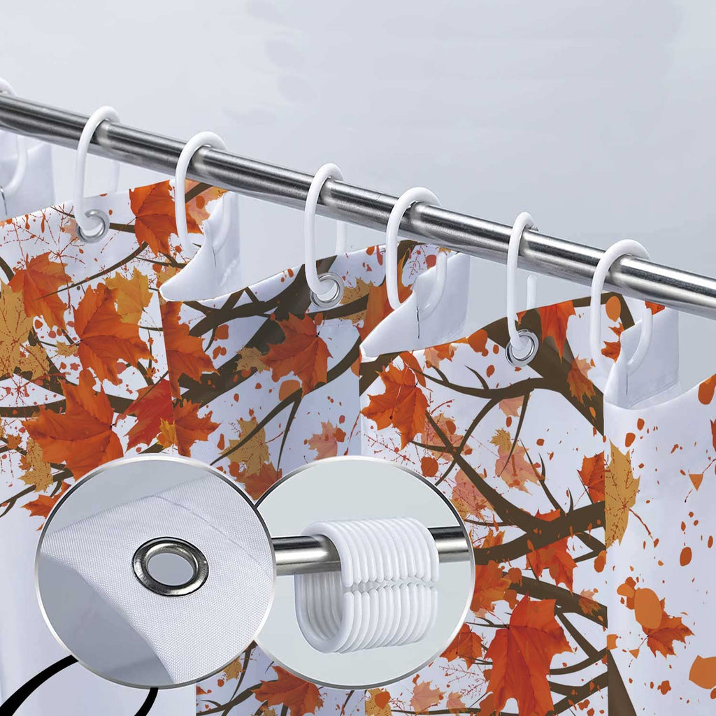 Fall Gnomes Fabric Shower Curtain Set with Hooks 72X 72 inch H641