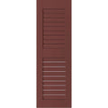 12 in. x 66 in. Real Wood Louvered Shutters Pair S420