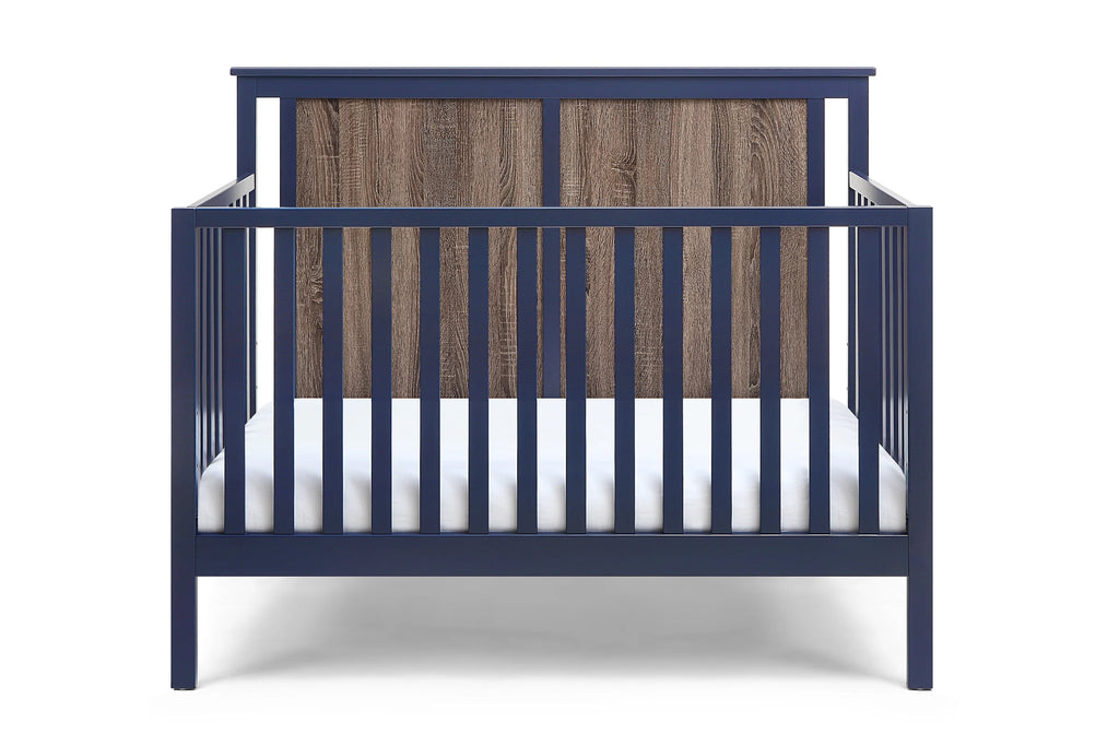 Midnight Blue and Vintage Walnut Finish Crib G14848