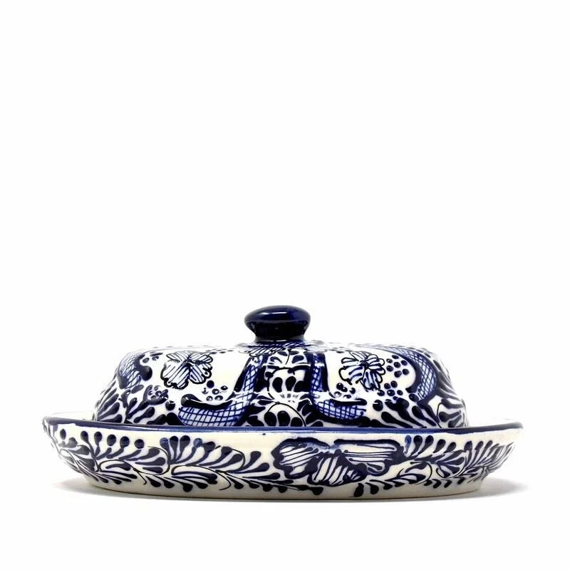 Handmade Blue Pottery Butter Dish F334323