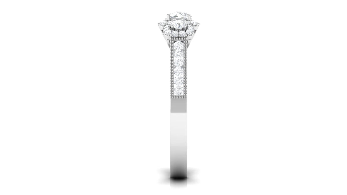 Zircon Engagement Ring 925 Sterling Silver I406