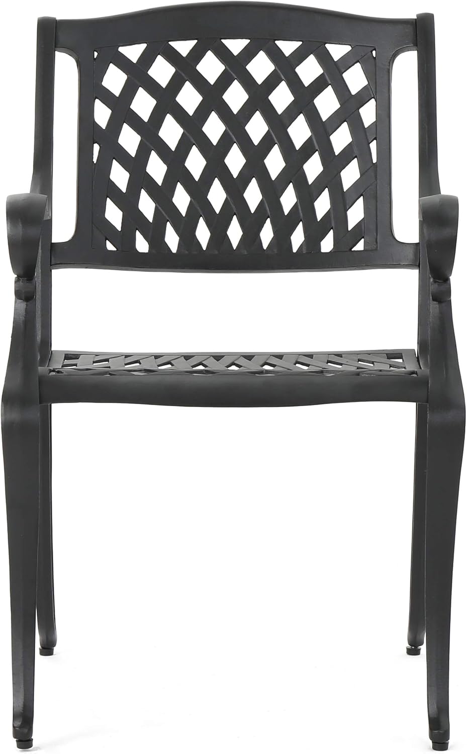 Black Sand Cast Aluminum Chairs 2-Pcs Set K235951