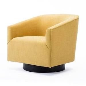 Beige Wood-Base Swivel Chair V94307