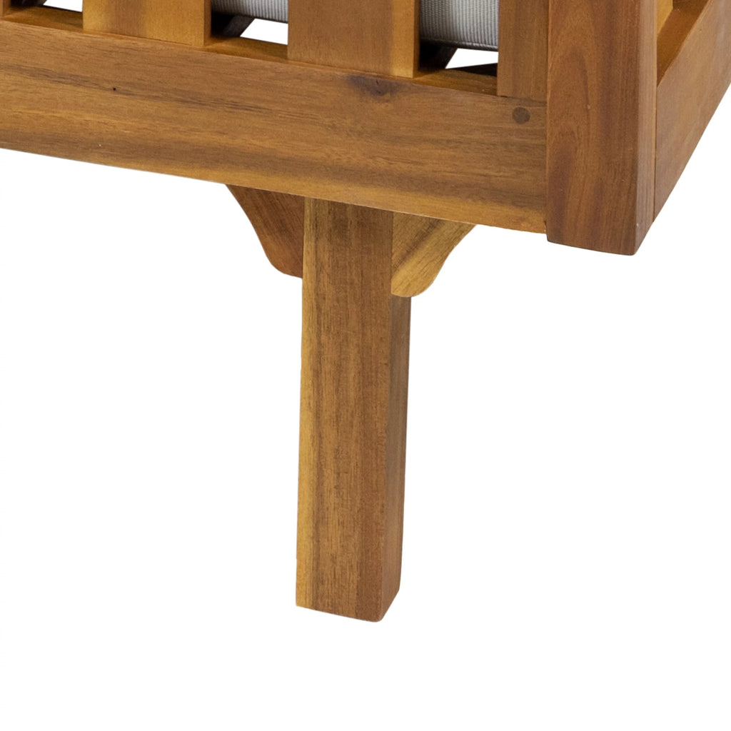 3-Seater Acacia Wood Outdoor Daybed X588
