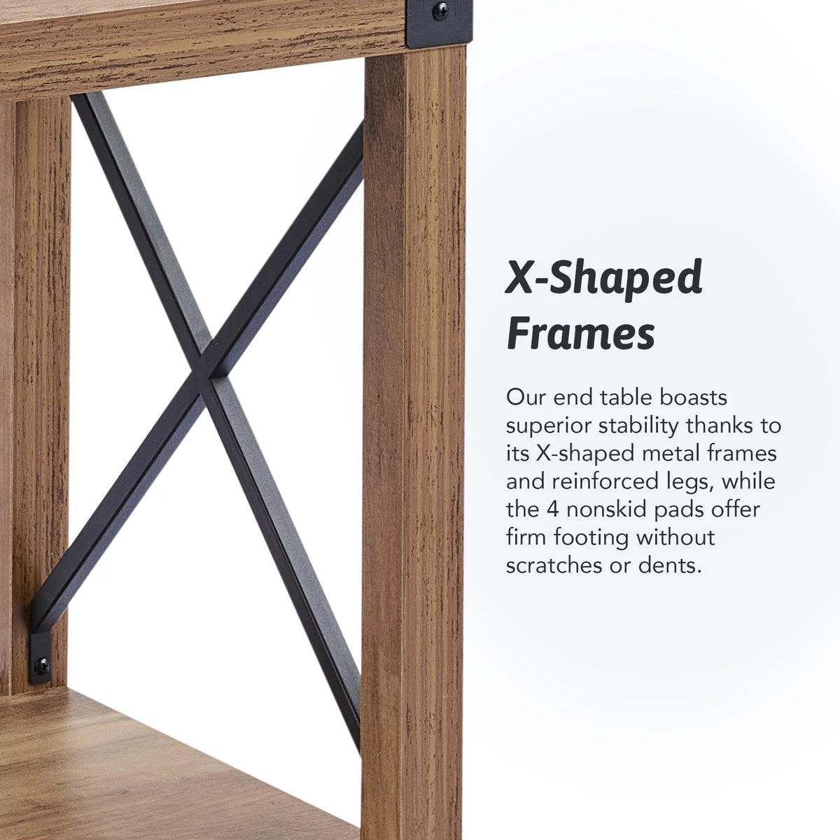 16x16 Teak Side Table with Shelf S9544