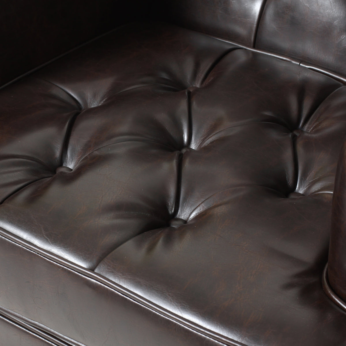 Bonded Leather Club Chair, Brown X46094