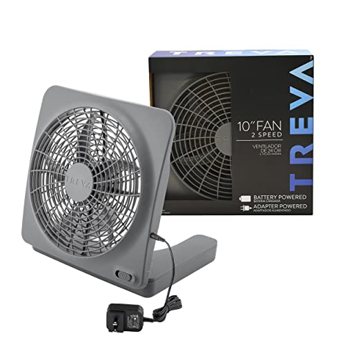 10-Inch Portable Battery Fan, 2 Speed Y410868