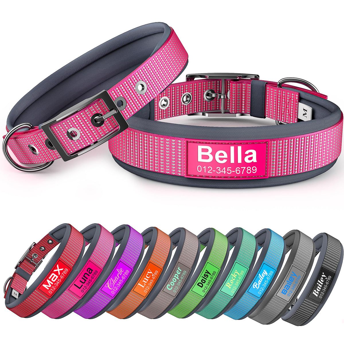 Personalized Reflective Dog Collar Z77608