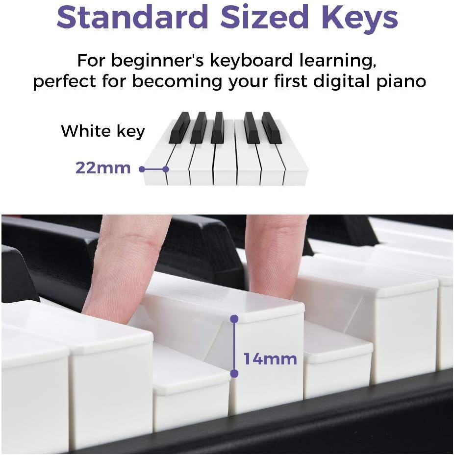 88 Key Digital Piano with Semi Weighted Keys and Dual 30W Speakers G147269
