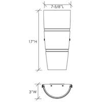 17 inch 9W 2700K LED Wall Sconce Satin Nickel J617724