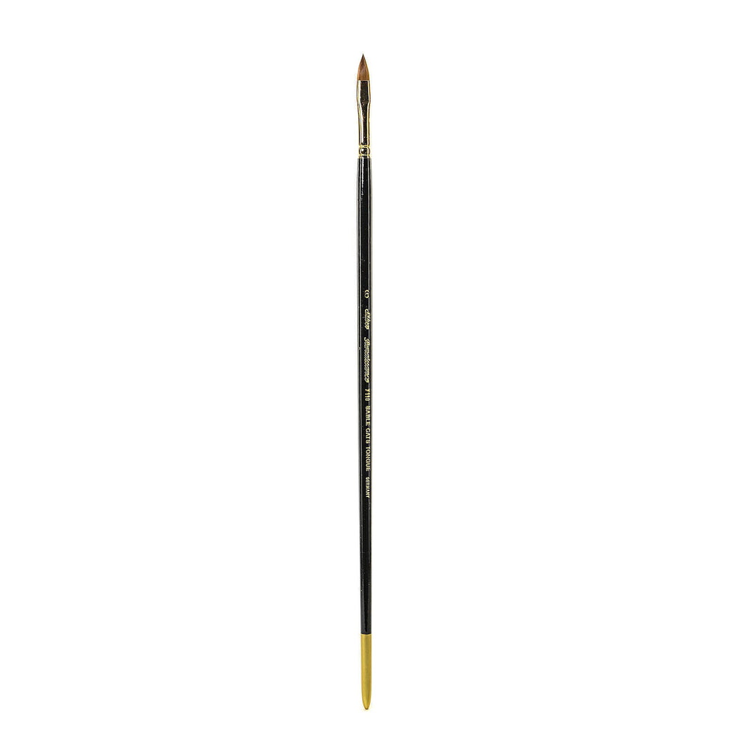 Silver Red Sable Brush Long Handle Size 18 V193