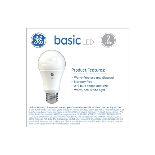100 Watt Soft White A19 LED Light Bulbs (2 Pack) A8417