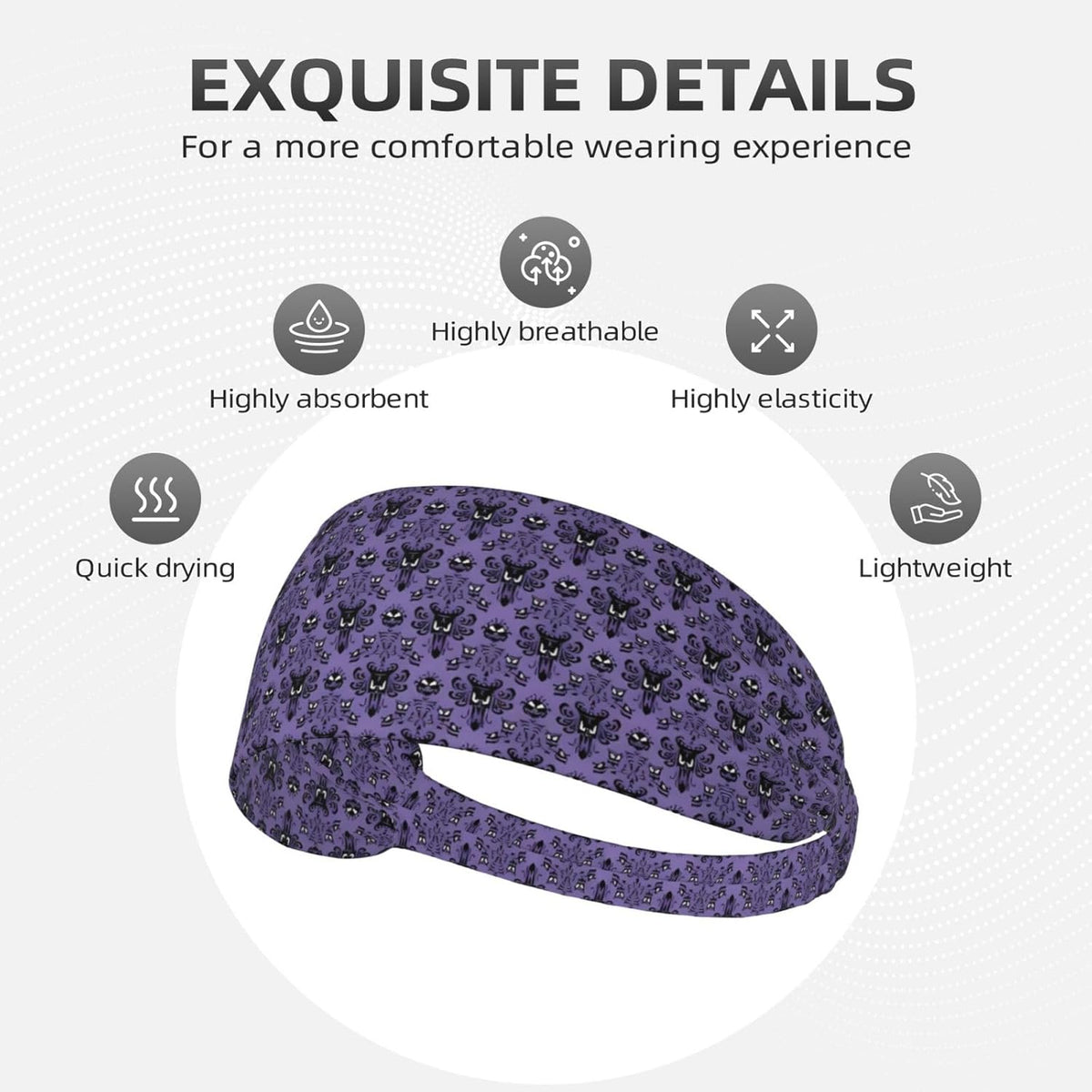 Elastic Moisture Wicking Athletic Headband A1945