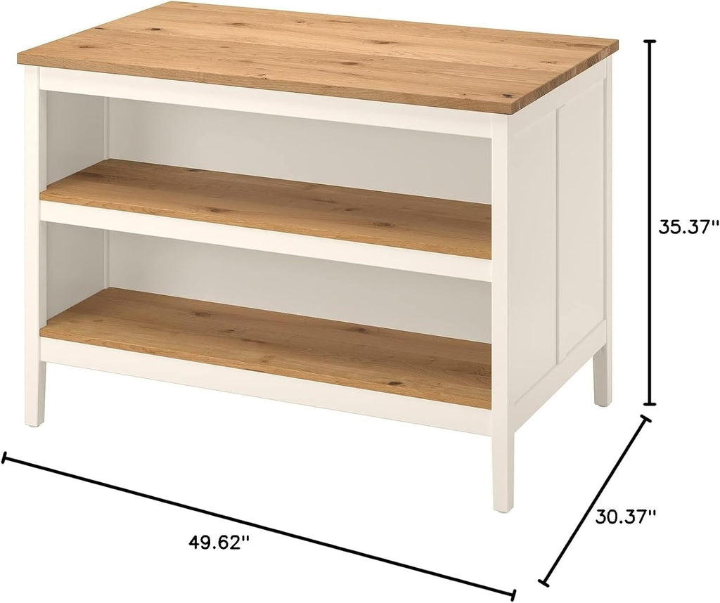Off-White Oak Kitchen Island H867