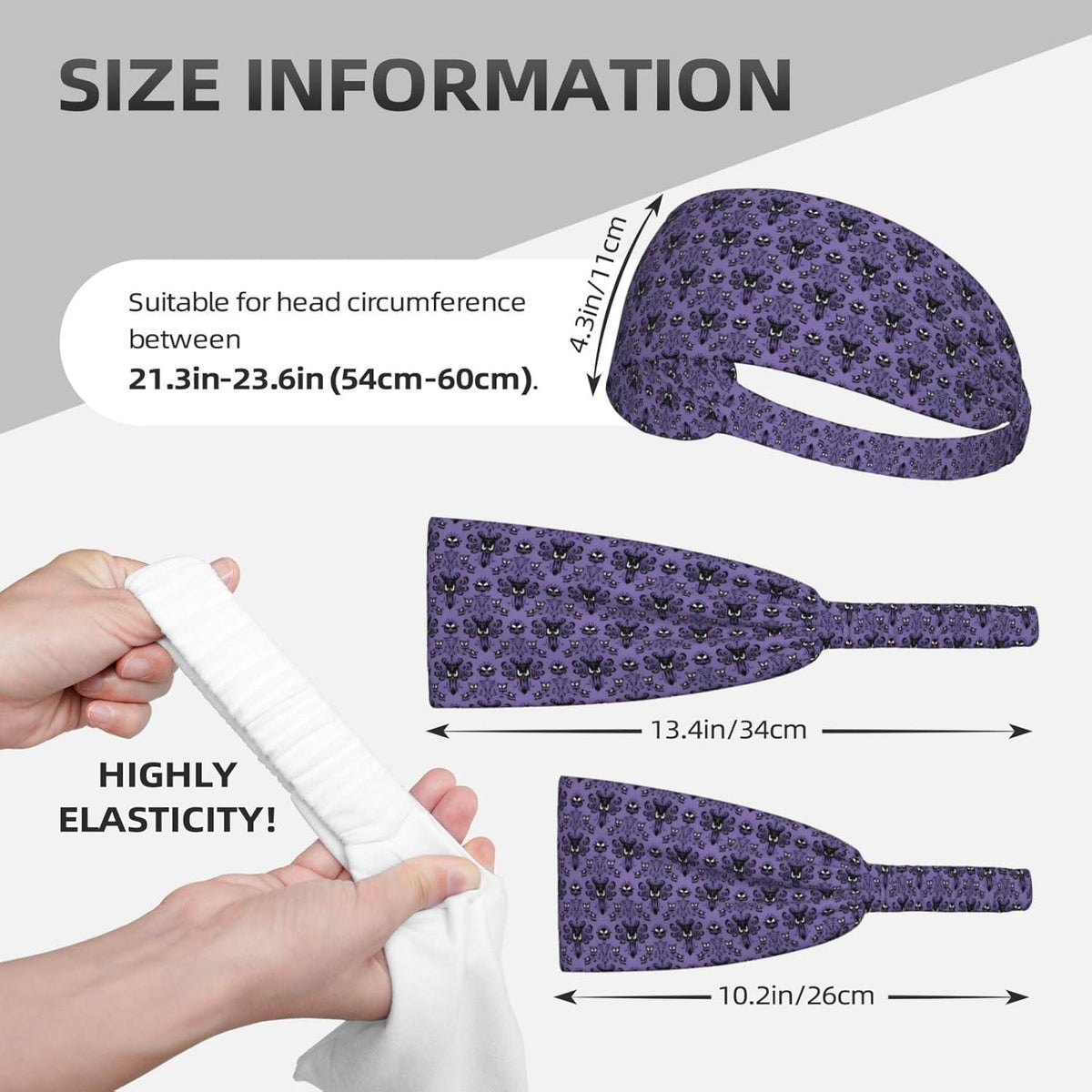 Elastic Moisture Wicking Athletic Headband A1945