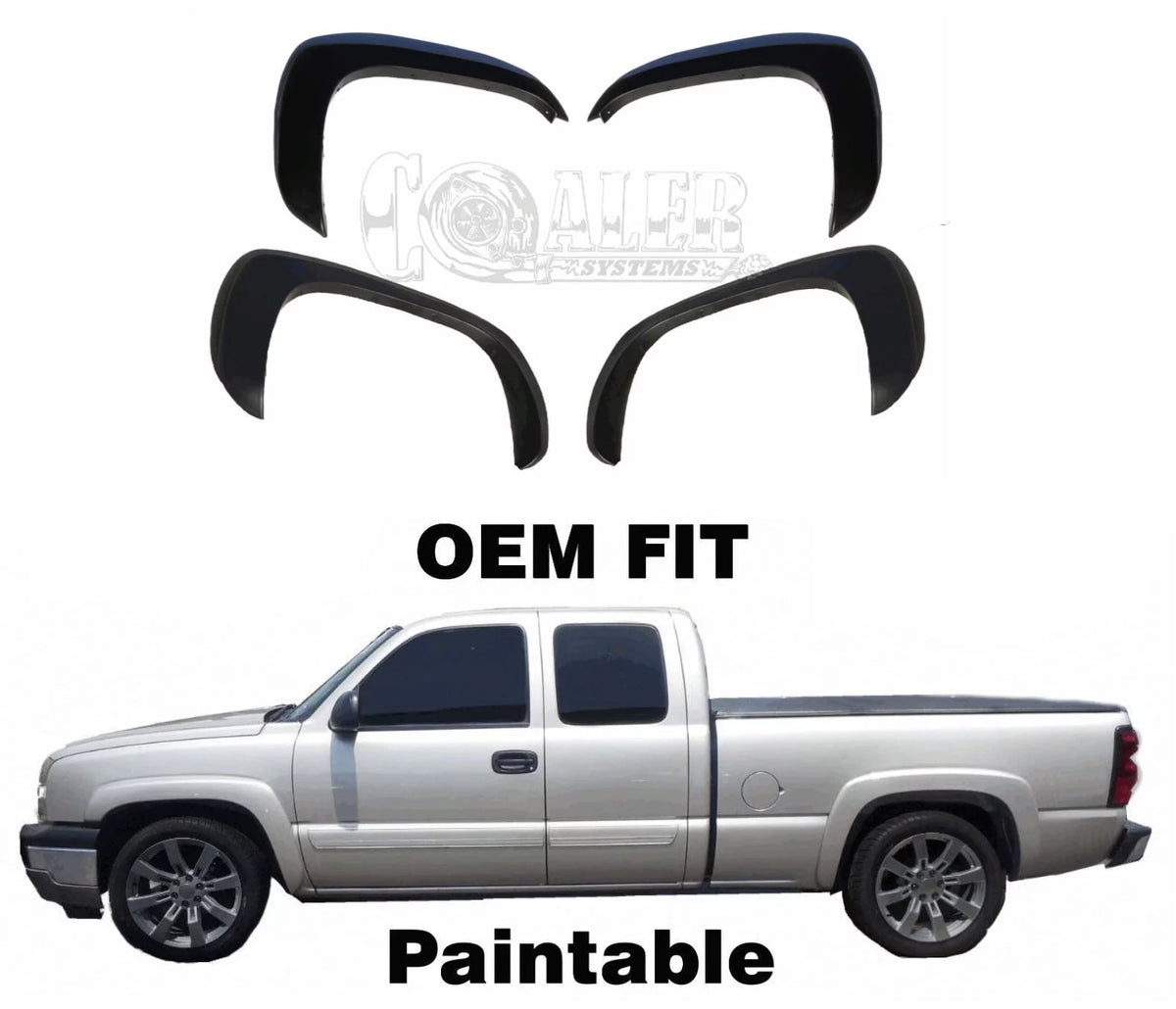 Matte Black Fender Flares D5111