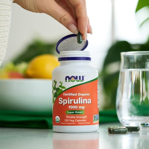 Organic Spirulina 1000mg Tablets - 300 Count - Non-GMO Supplement N2052