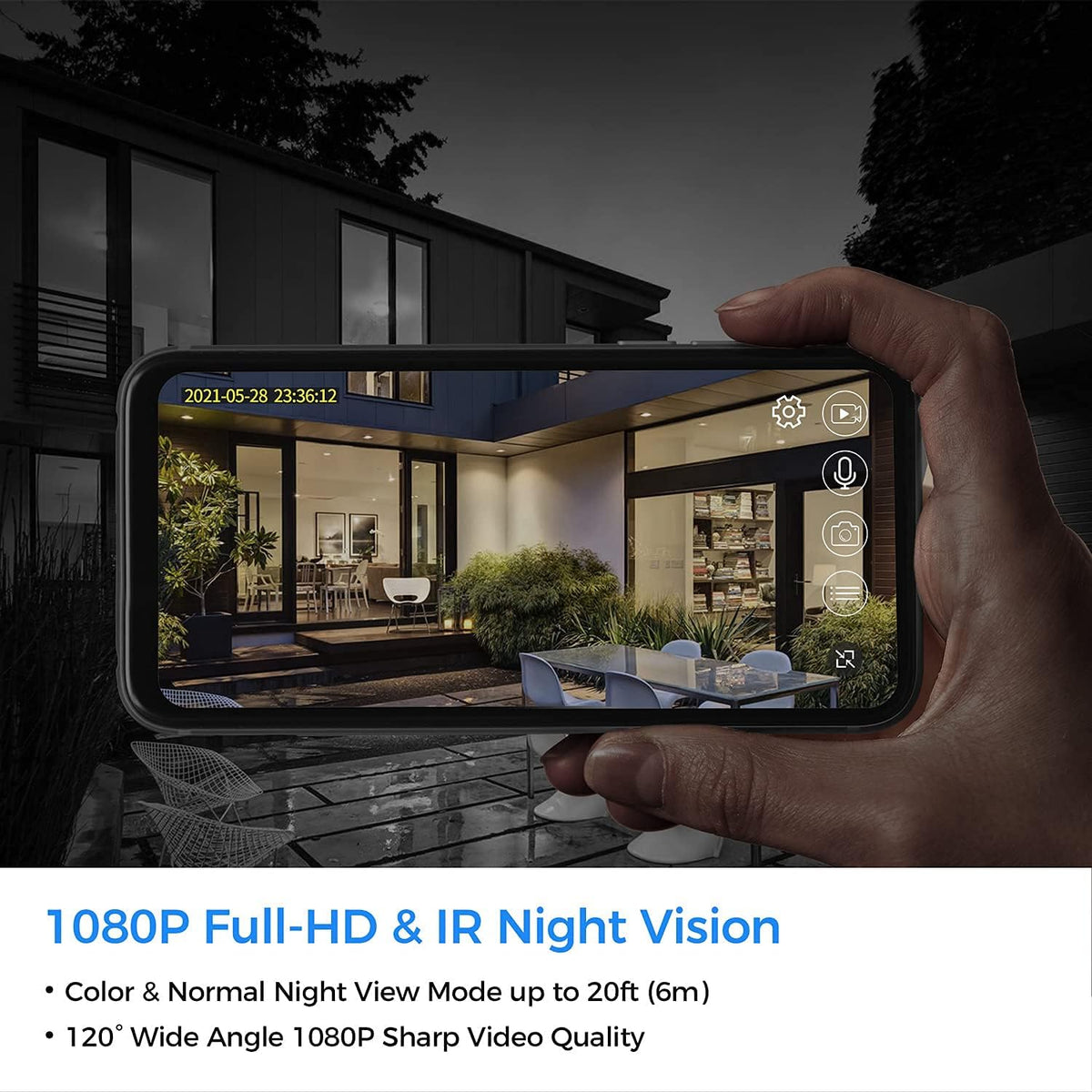 Wi-Fi Solar Rechargeable Battery Wireless Security Camera B138