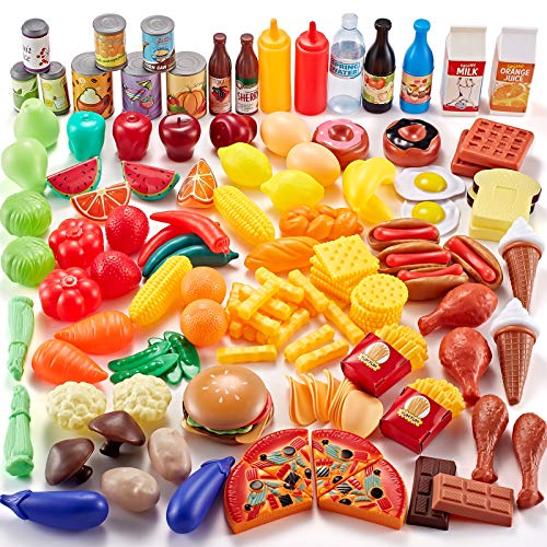 143Pcs Play Food Set with Storage Bag H4084