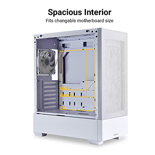 White Mid-Tower ATX PC Case with Tempered Glass Side Panel Z85170