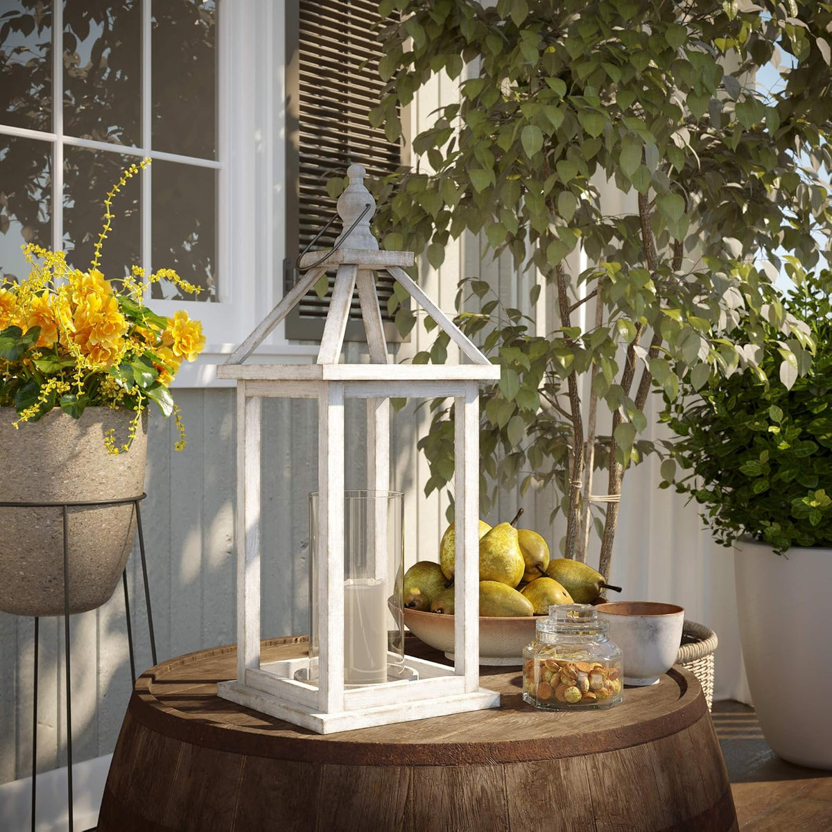 Decorative Wooden Lantern Candle Holder X7568