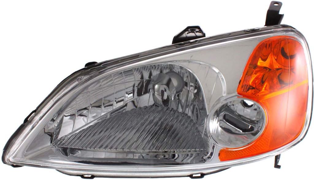 Headlight Assembly 2003 Driver Side with Bulbs A208