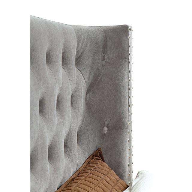 Gray Transitional Queen Bed M39347