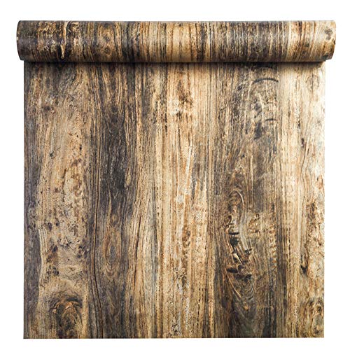Self Adhesive Vinyl Distressed Wood Grain Contact Paper (15.7x98 Inches) T49122