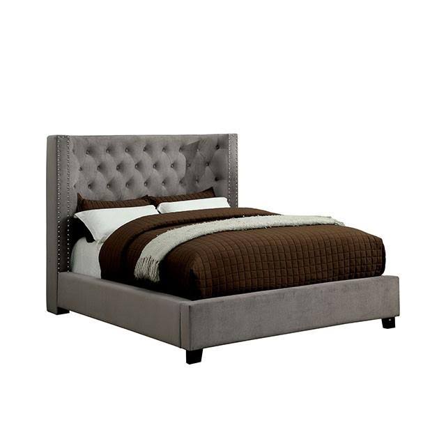 Gray Transitional Queen Bed M39347
