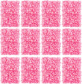 12 Pack Pink Artificial Hydrangea Floral Wall Panels 24×16" M184334