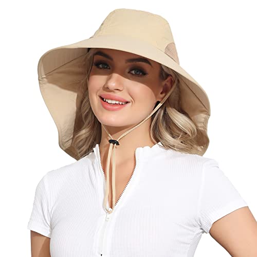 Outdoor Sun Hat with Neck Flap Wide Brim Fishing Hat T749845