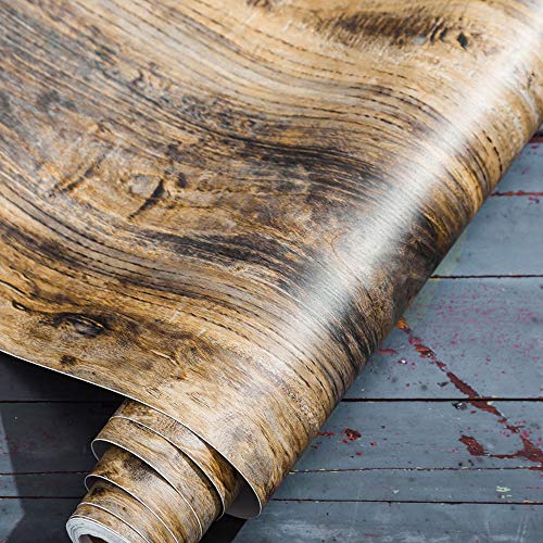 Self Adhesive Vinyl Distressed Wood Grain Contact Paper (15.7x98 Inches) T49122